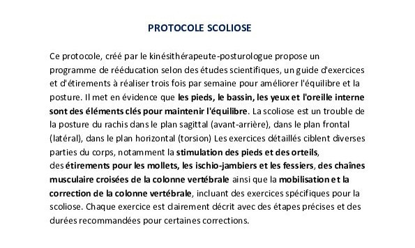REEDUCATION SCOLIOSE